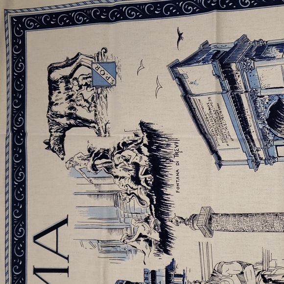 Tessitura di Arconate ROMA Tea Towel Wall Hanging 35" x 24" Cotton Made In Italy - Picture 7 of 10